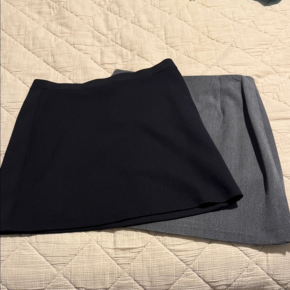 Express Black and Gray Skater Skirt Set